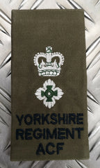 Genuine British Army Issue Green OD Yorkshire ACF Rank Slide Various Ranks