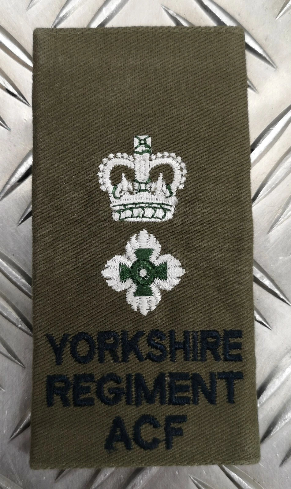Genuine British Army Issue Green OD Yorkshire ACF Rank Slide Various Ranks