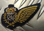 RAF Royal Air Force Half Brevet Mess Dress Badge Braided Wing & Crown Patch