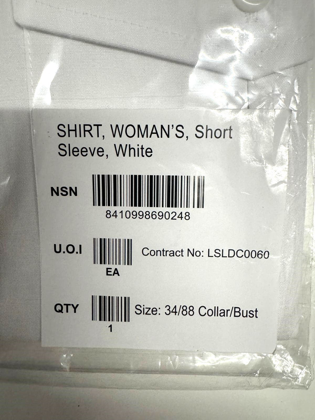 British Issue White Uniform Shirt Radio Loops Mens & Womens Long or Short Sleeve Genuine MoD - Assorted Sizes
