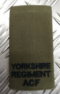 Genuine British Army Issue Green OD Yorkshire ACF Rank Slide Various Ranks
