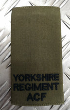 Genuine British Army Issue Green OD Yorkshire ACF Rank Slide Various Ranks