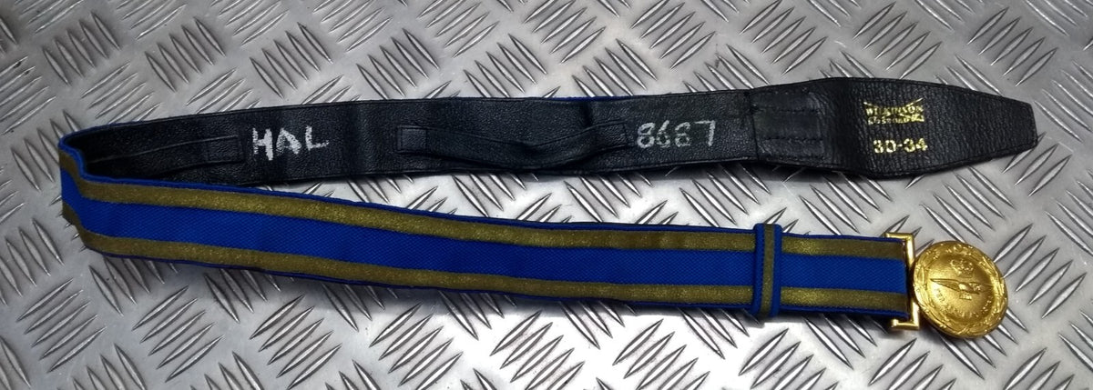 RAF Royal Air Force Officers Ceremonial Belt Per Ardua Ad Astra Buckle No Slings 30"-34"