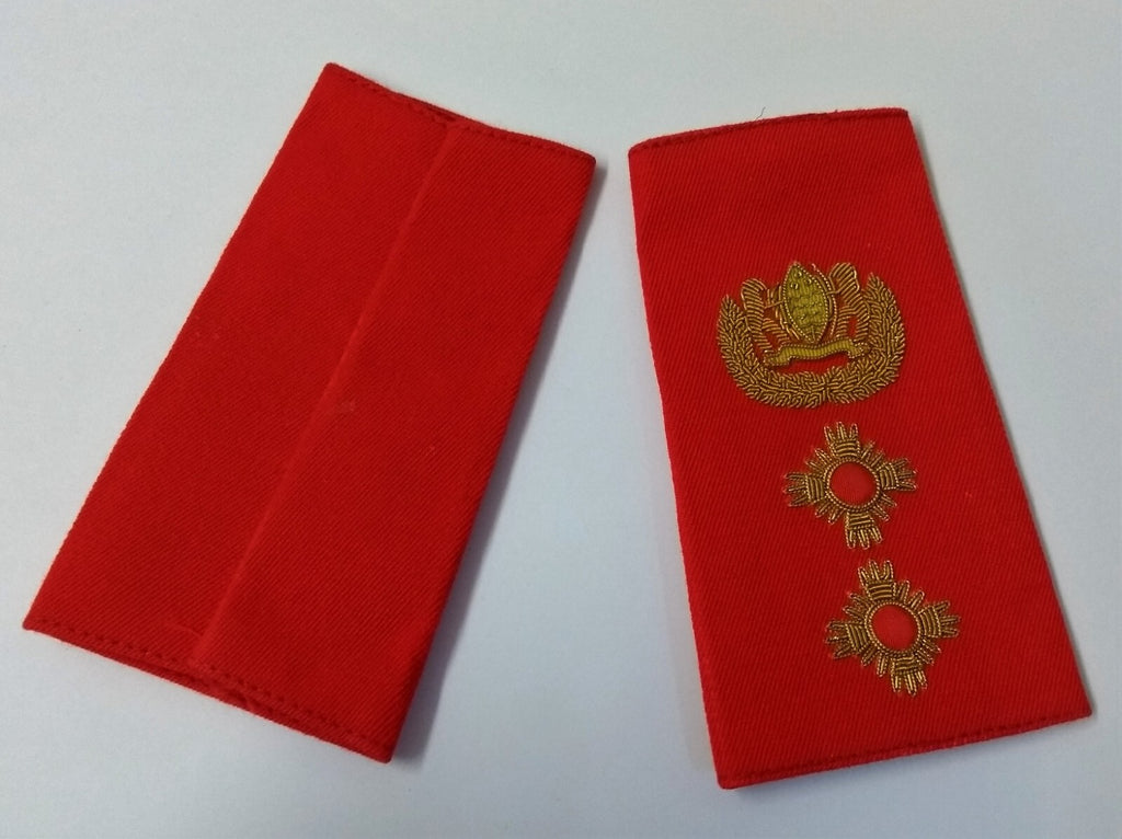 Botswana Defence Force BDF Colonel Rank Shoulder Slides Gold Raised Insignia Epaulettes 1 Pair
