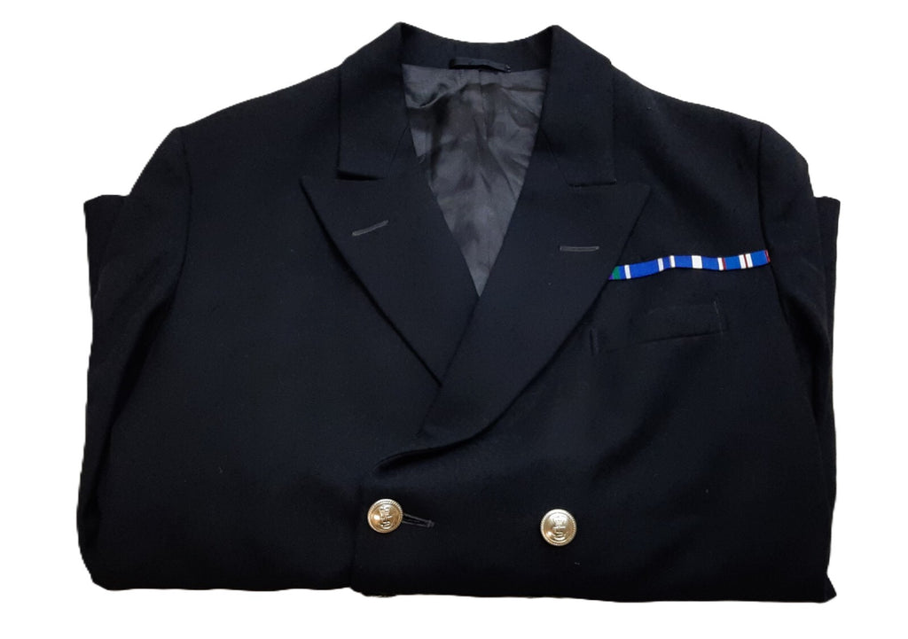Royal Navy No1 Officers Dress Jacket Lieutenant Commander Rank Curls & Medal Bar British Naval 42in Chest