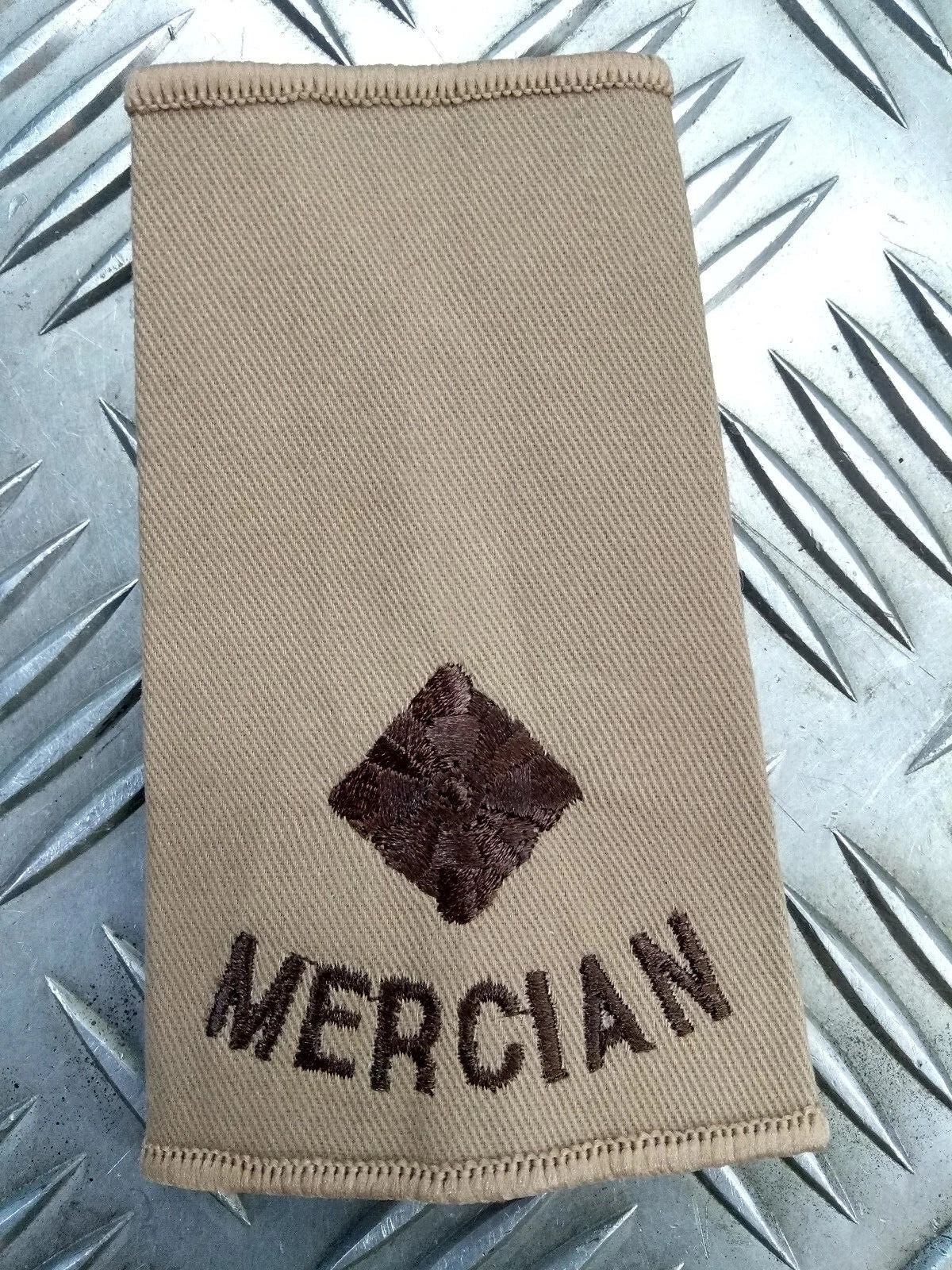 Mercian Regiment Rank Slides Khaki / Dark Sand / Light Brown Various Ranks