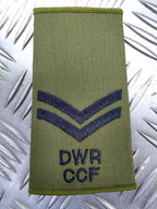 Duke of Wellington's Regiment DWR CCF OD Green Rank Slides British Army