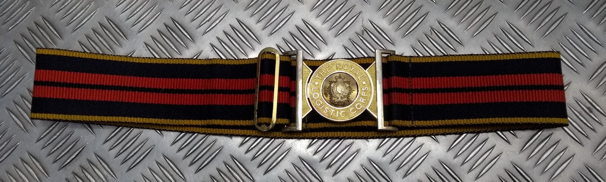 RLC Royal Logistic Corps Stable Belt 62mm Genuine Issue with Insignia Locket Buckle Fits Max 35"