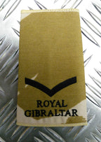 Genuine British Army Royal Gibraltar Regiment Rank Slide Various Colours Ranks