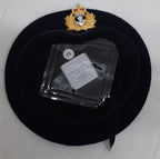 Royal Navy RN Officers Beret Navy Blue with Badge British Naval Beret Cap Unissued Size 57cm