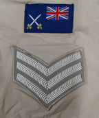 British Army No2 FAD Shirt Long Sleeve Fawn With Assorted Chevrons / Patches / Badges