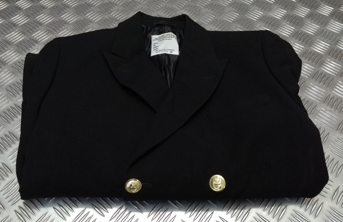 Royal Navy Warrant Officer Jacket 6 Gold Button Double Breasted Class 1 & 3 British Naval 41in Chest