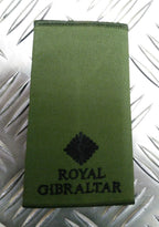 Genuine British Army Royal Gibraltar Regiment Rank Slide Various Colours Ranks