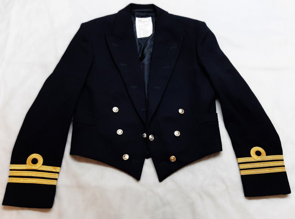 Royal Navy No2B Mess Dress Jacket Commander Rank Fully Buttoned Officers British Naval