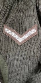 Green Crew Neck Pullover Commando Jumper with Sewn Badges British Army Issued