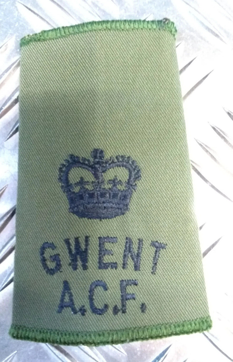 Green OD GWENT ACF Rank Slide Various Ranks Genuine British Army Issue - NEW