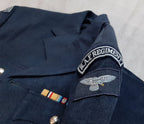 RAF Royal Air Force QCS No1 Dress Jacket Blue Grey Some Badges No Front Buttons 42in Chest