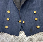 RAF Royal Air Force No5 Mess Dress Jacket Officers Mounted Raised Buttons Blue Grey 100cm Long