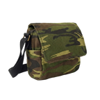 Canvas Shoulder Bag Mini Small Effects Haversack Assorted Colours
