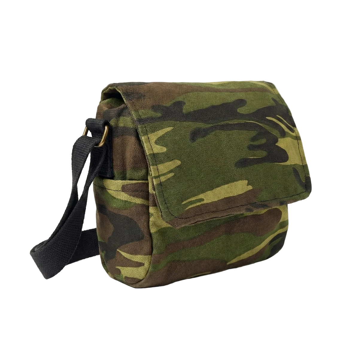 Canvas Shoulder Bag Mini Small Effects Haversack Assorted Colours