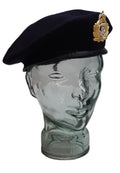 Royal Navy RN Officers Beret Navy Blue with Badge British Naval Beret Cap Unissued Size 57cm