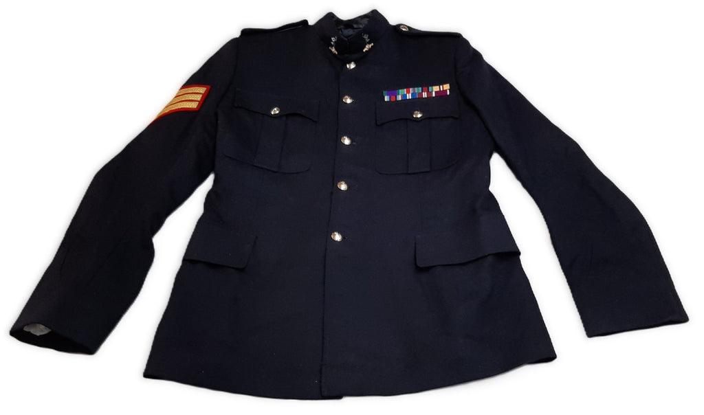 British Army Royal Signals No1 Dress Jacket Blues Staff Sergeant Chevrons & Collar Badges 182/112cm