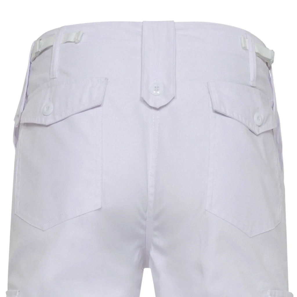 White Cargo Trousers Military Style Combat / Field Army Pants Waist 40"