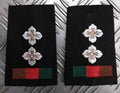 Royal Tank Regiment RTR Black Rank Slides Genuine British, Pairs