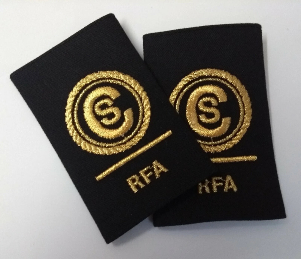 Genuine British Royal Navy RFA Royal Auxiliary Fleet Rank Slides 1 Pairr Assorted