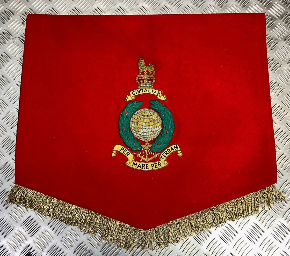 British Royal Marines RM Ceremonial / Lectern Banner PER MARE PER TERRAM