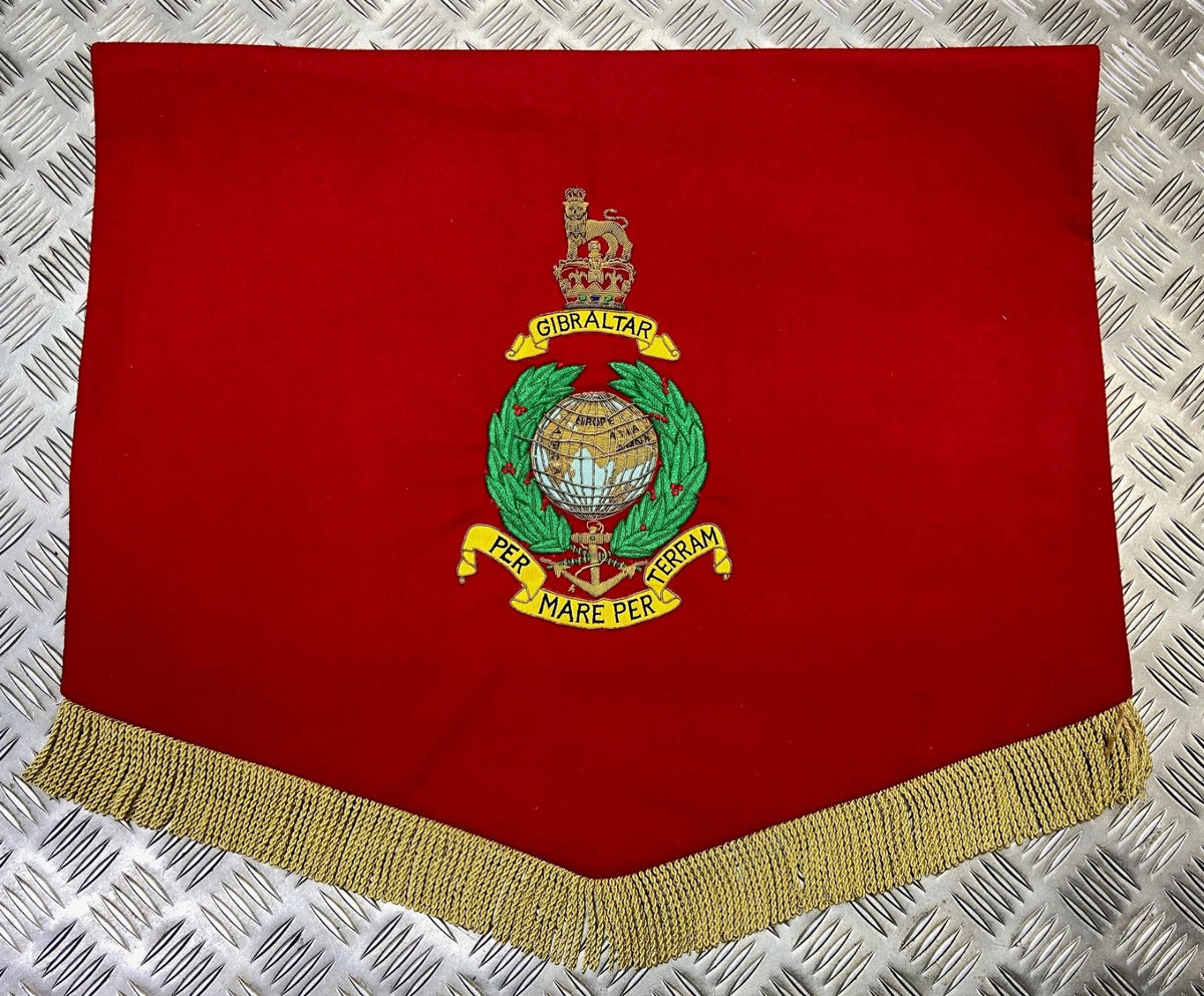 British Royal Marines RM Ceremonial / Lectern Banner PER MARE PER TERRAM
