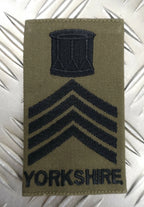 Yorkshire Rank Slide Olive Drab Green Various Ranks Available