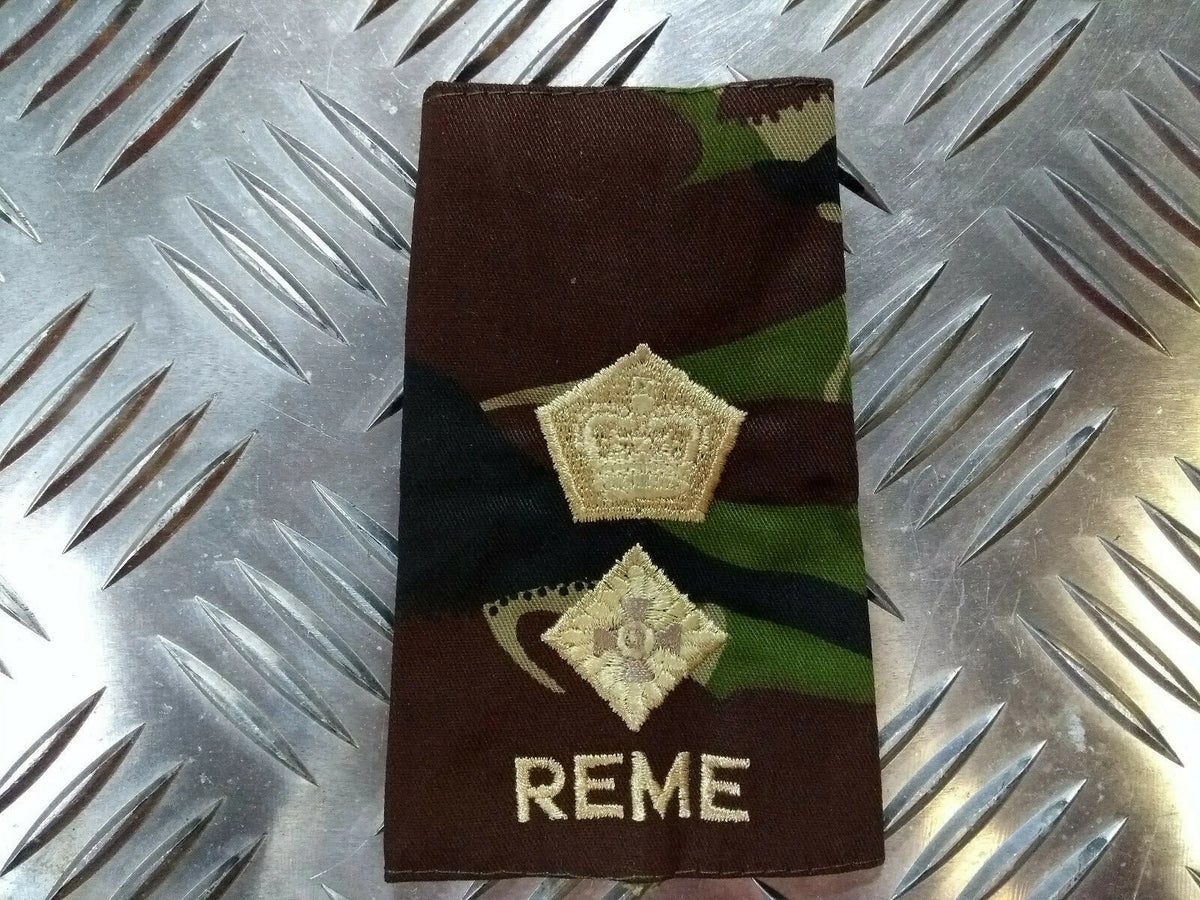 Genuine British Army Woodland DPM Camo REME Rank Slides Assorted