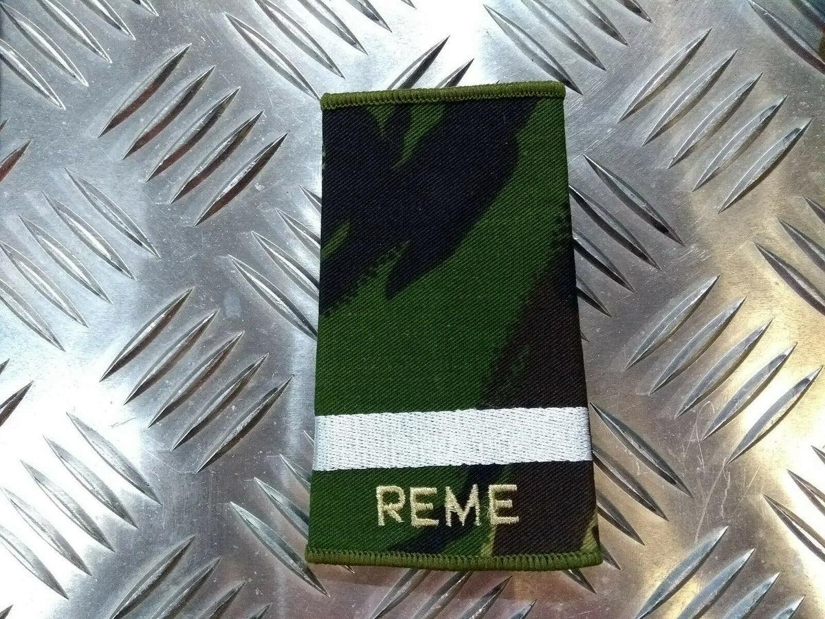 Genuine British Army Woodland DPM Camo REME Rank Slides Assorted