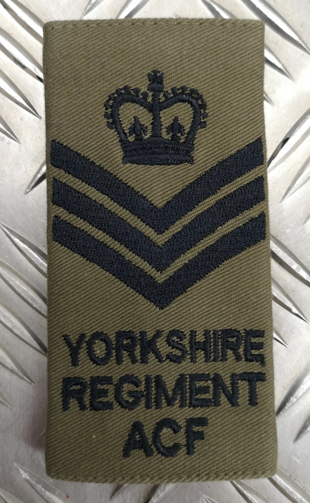 Genuine British Army Issue Green OD Yorkshire ACF Rank Slide Various Ranks