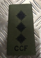 British OD Cadet / CCF Green Rank Slide Various Ranks