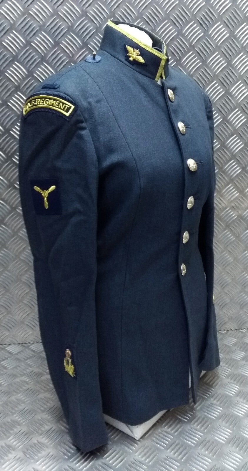 RAF Royal Air Force No9 Dress Tunic Band Style Ceremonial Blue Grey Jacket 37in Chest