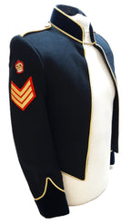 RLC Royal Logistic Corps Mess Dress Jacket Braided Crown Badge 3 Bar Chevron & Shoulder Cords Samuel Brothers 37in