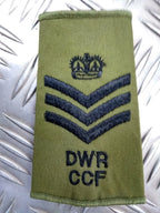 Duke of Wellington's Regiment DWR CCF OD Green Rank Slides British Army