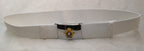 RLC Royal Logistic Corps White Courlene Parade Belt with Insignia Buckle Genuine Issue Waist 42"