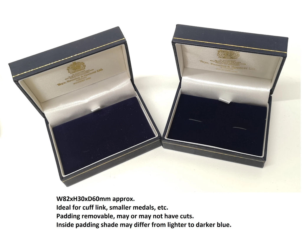 Decorative Medal Cufflink Storage Boxes with Canvas Lining Various Sizes Shapes