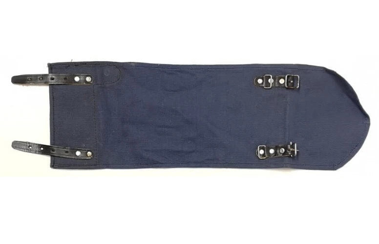 Vintage Swedish Navy Gaiters / Anklets Cotton Canvas / Leather Straps