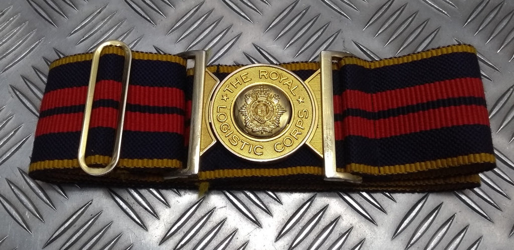 RLC Royal Logistic Corps Stable Belt 62mm Genuine Issue with Insignia Locket Buckle Fits Max 35"