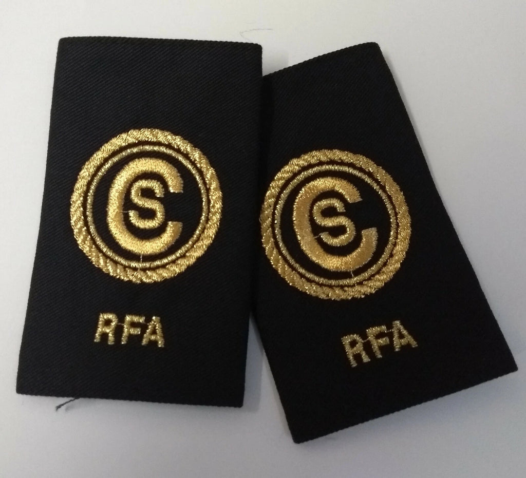 Genuine British Royal Navy RFA Royal Auxiliary Fleet Rank Slides 1 Pairr Assorted