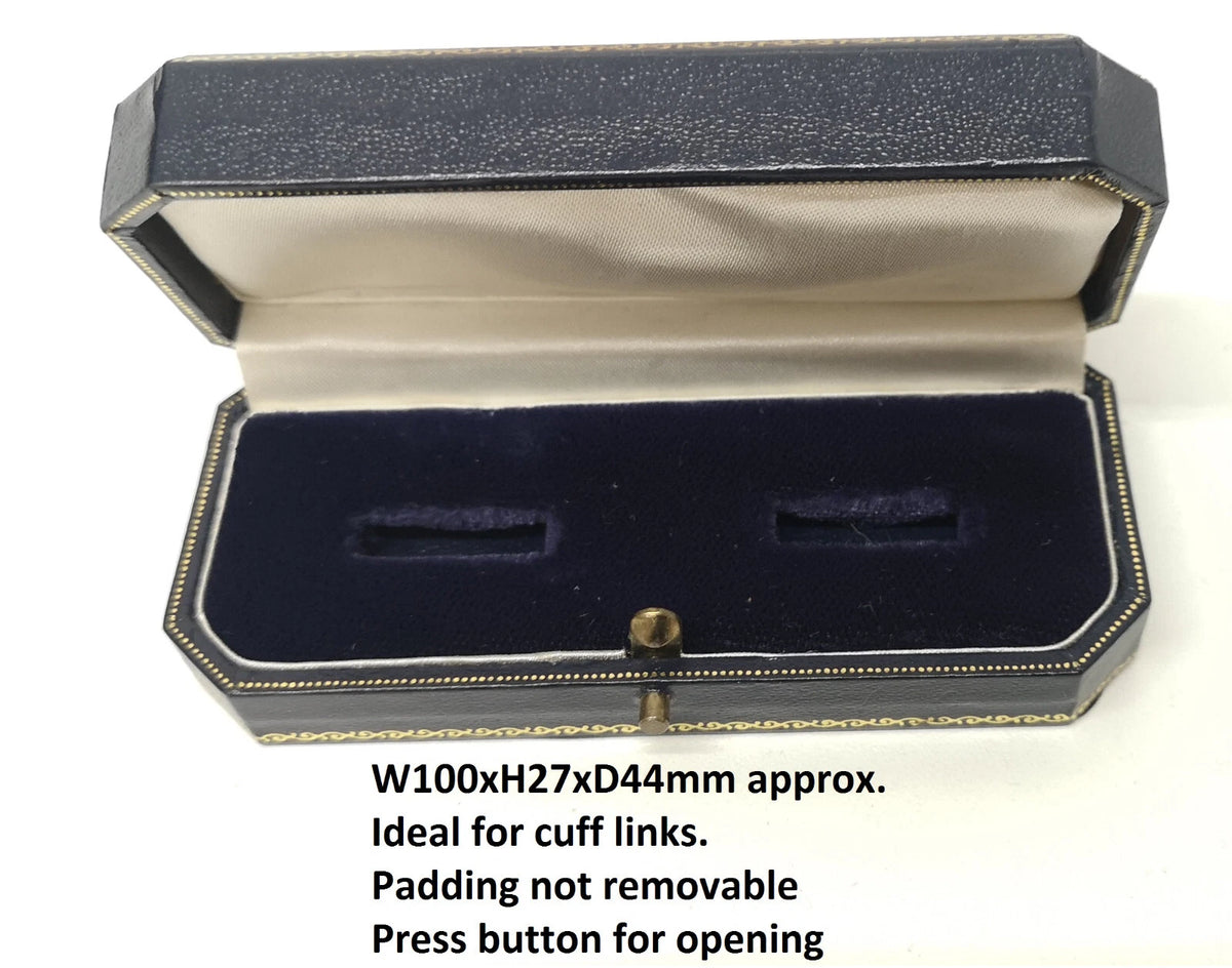 Decorative Medal Cufflink Storage Boxes with Canvas Lining Various Sizes Shapes