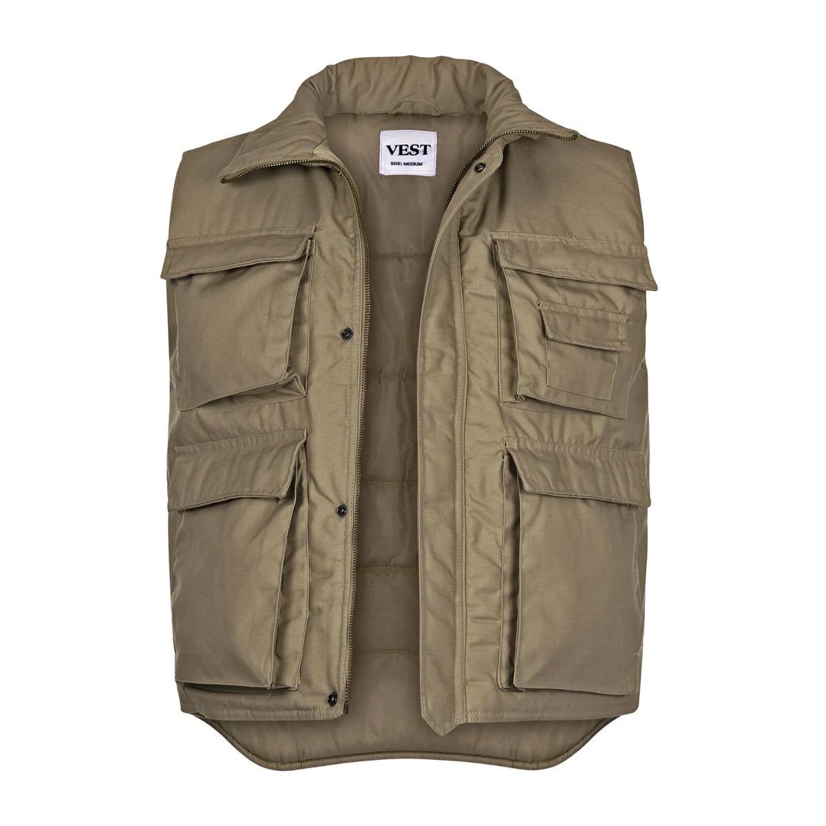 Bodywarmer Padded Gilet Action Vest Multi Pocket Assorted Colours