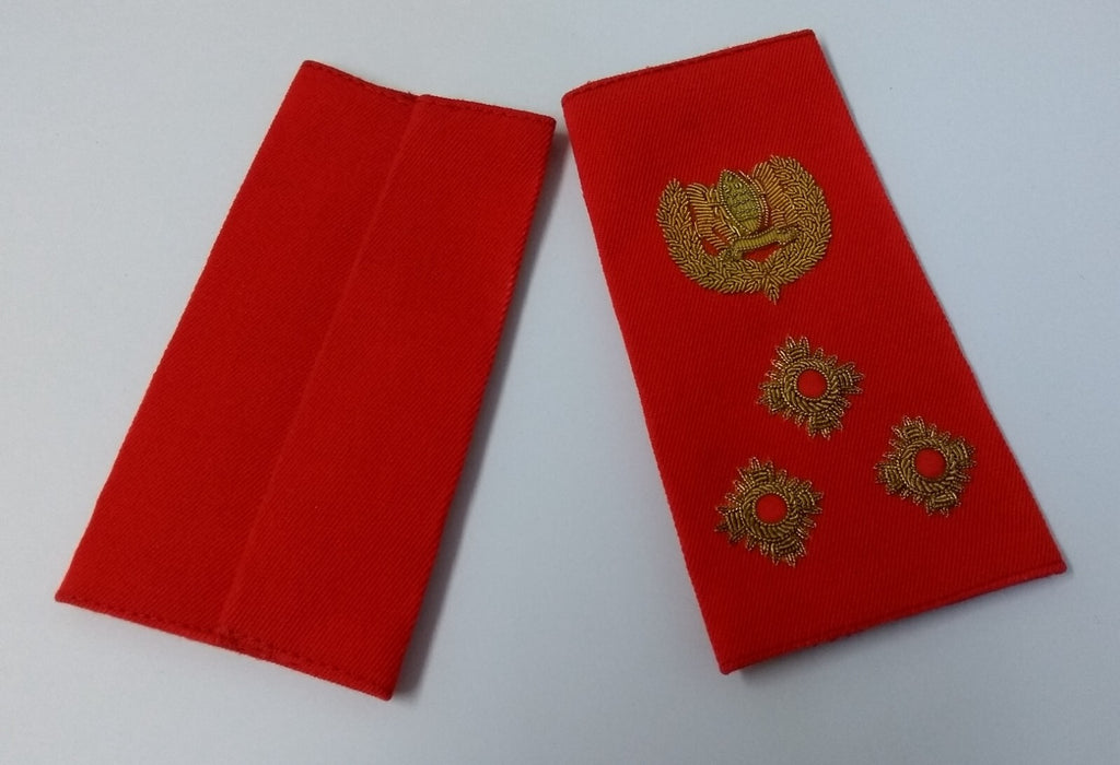 Botswana Defence Force BDF Brigadier Rank Shoulder Slides Gold Raised Insignia Epaulettes 1 Pair