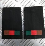 Royal Tank Regiment RTR Black Rank Slides Genuine British, Pairs