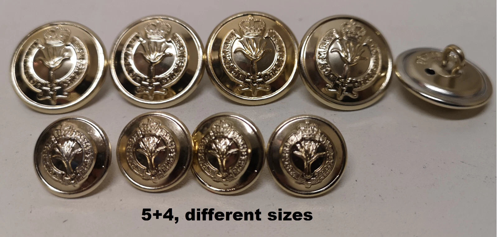 FAD No2 Button Set British Army for Service Dress Jackets and Old Pattern Tunics Assorted