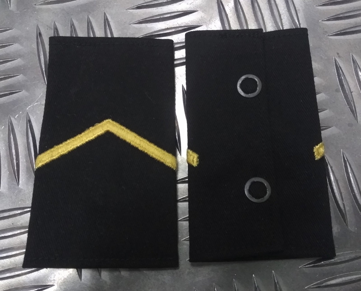 US Military Private 1 Chevron Rank Slides Shoulder Epaulettes Long Genuine 1 Pair